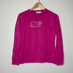 Vineyard Vines Long Sleeve Shirt Girls Sz Large (14)‎ Pink